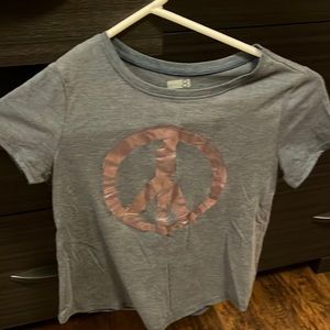 Grey “peace” girls t-shirt